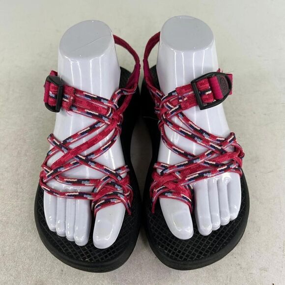 Chaco Women's ZX3 Multi Strap sandals US 7 Pink Hiking shoes Toe loop - Picture 5 of 10